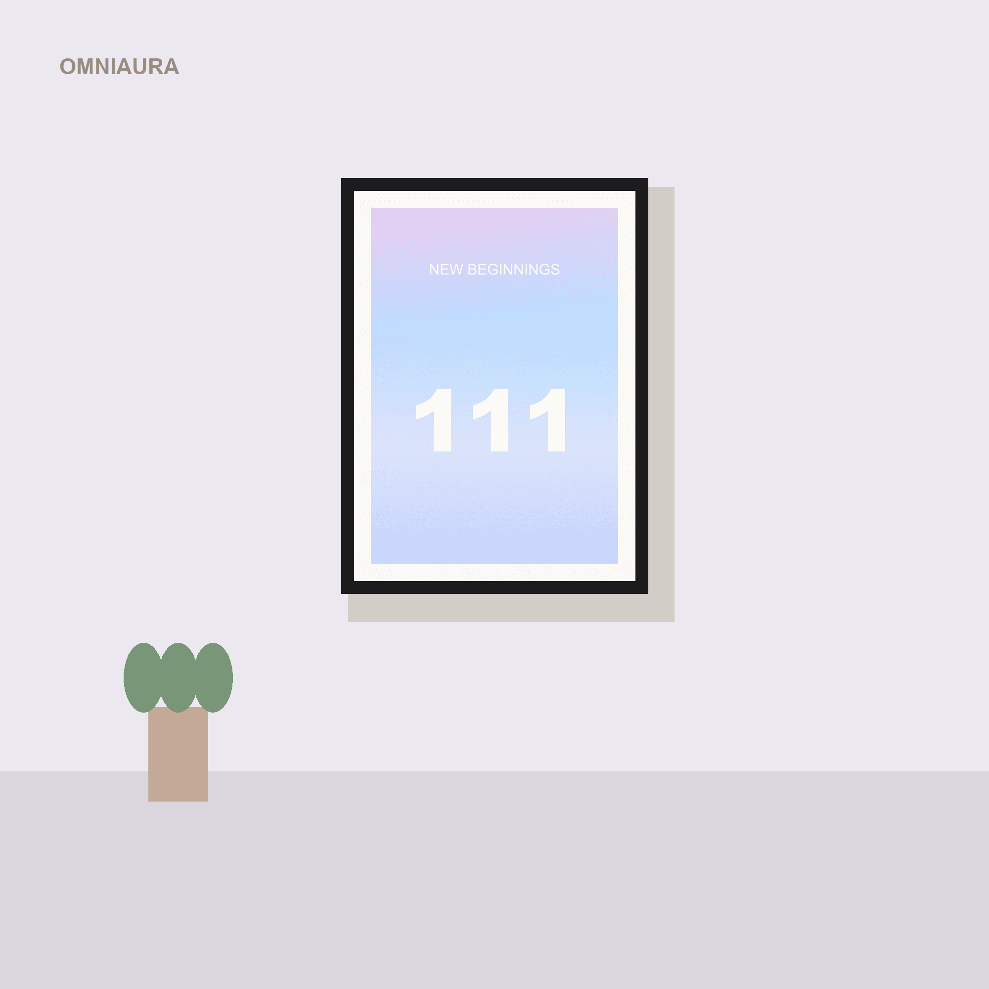 111 Angel Number Aura Poster — printable preview
