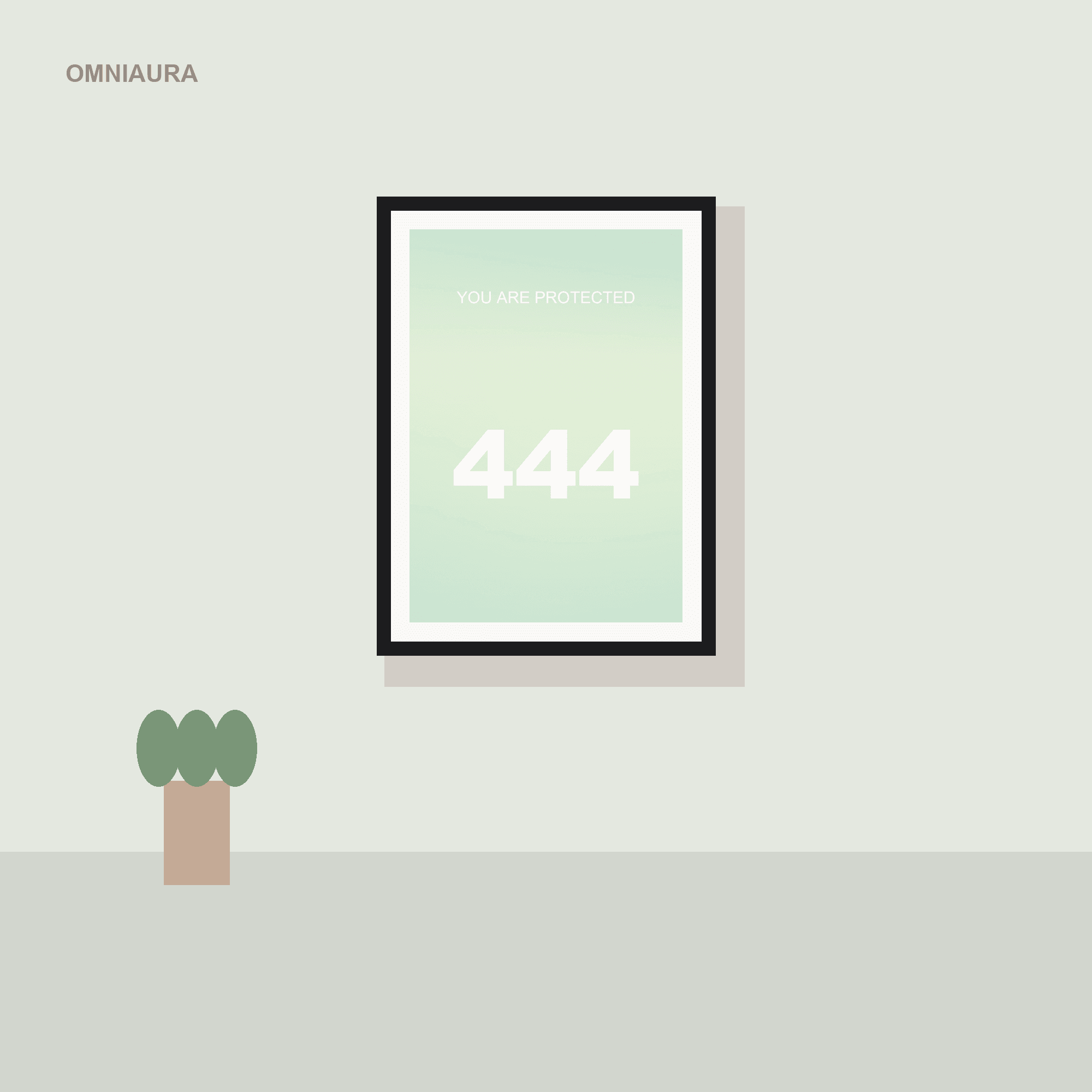 444 Angel Number Aura Poster — printable preview