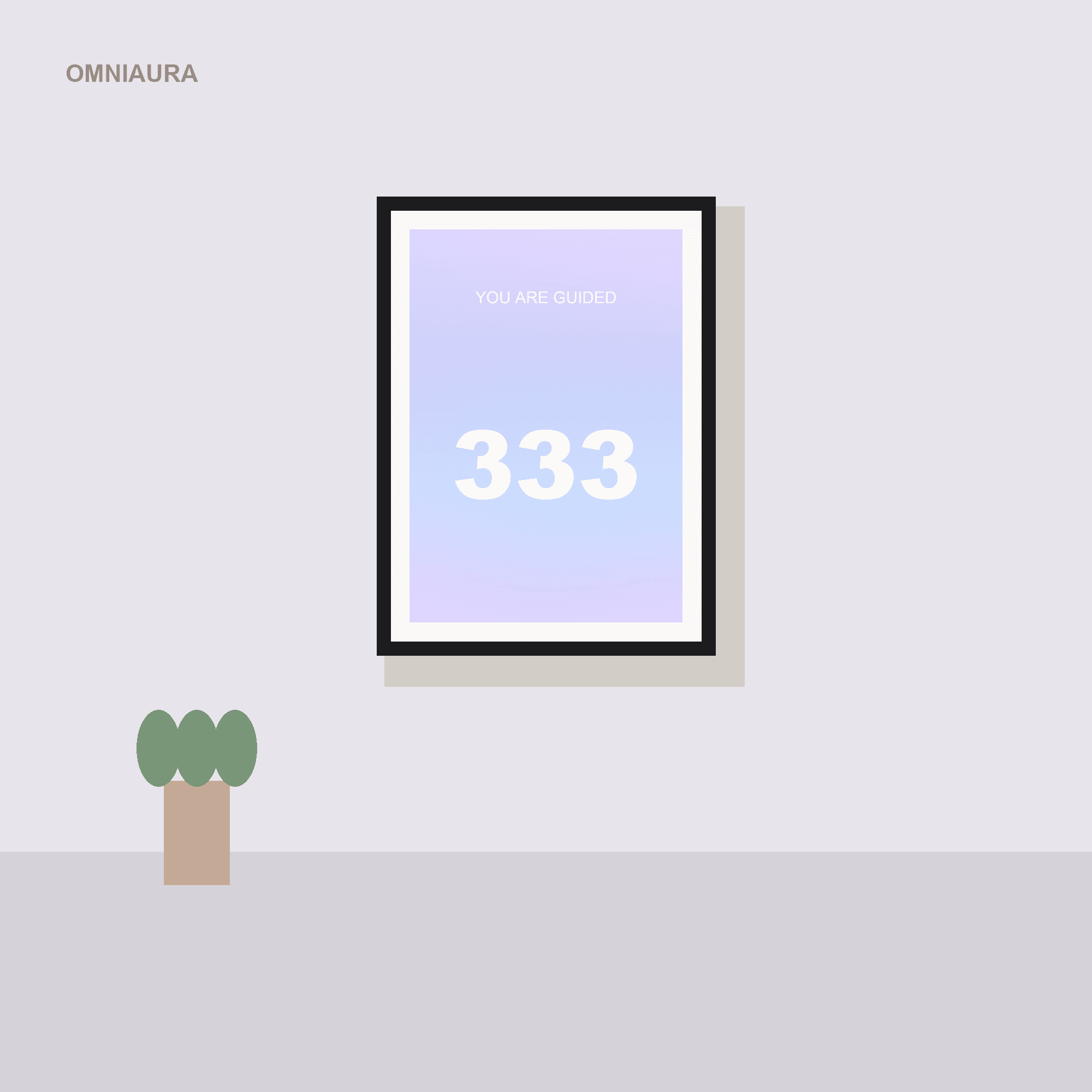 333 Angel Number Aura Poster — printable preview