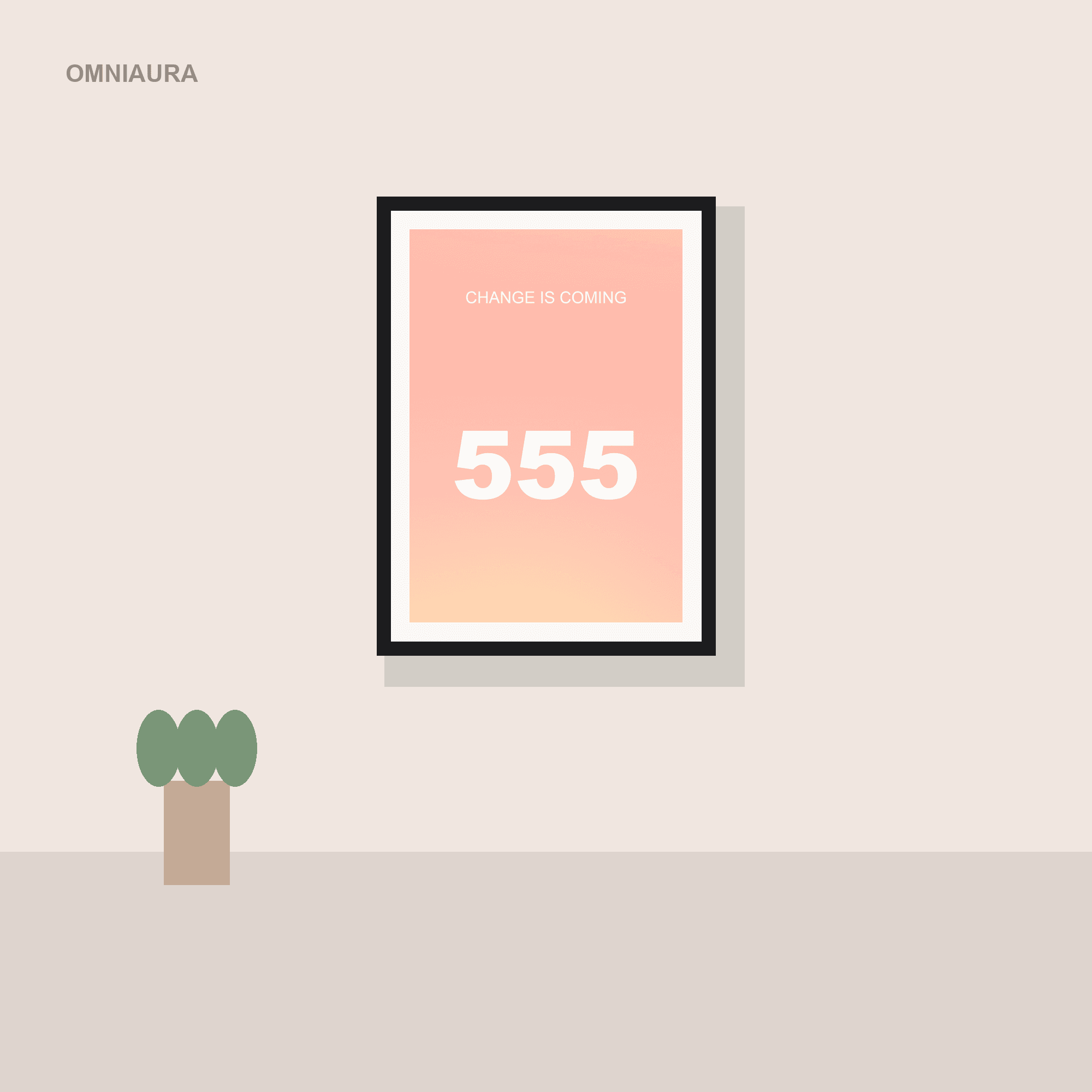 555 Angel Number Aura Poster — printable preview