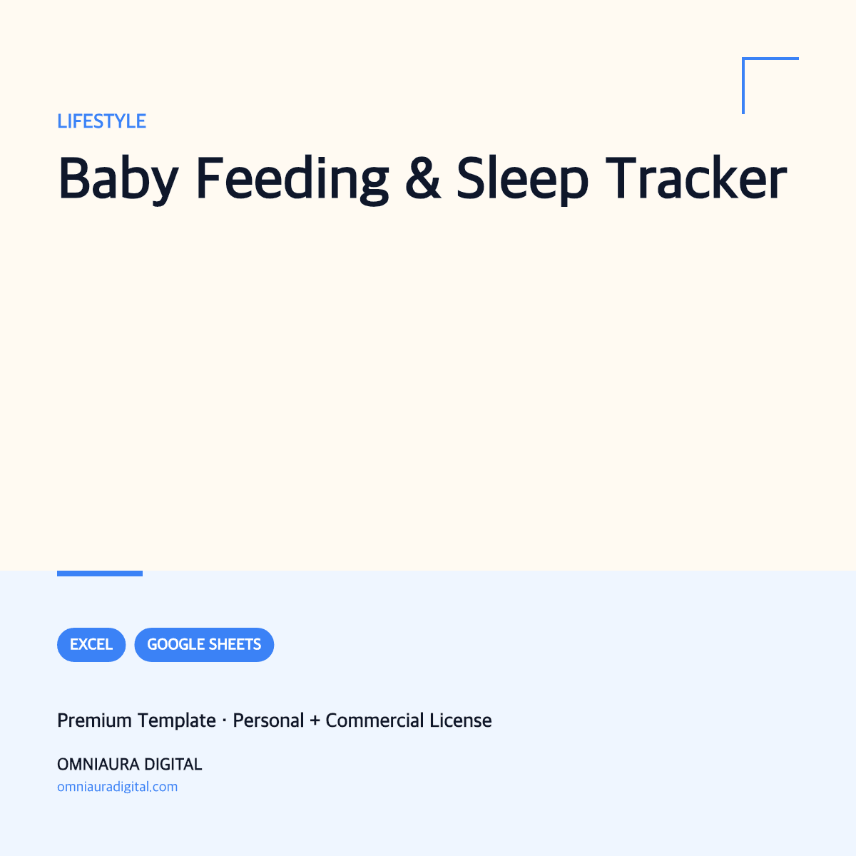 Baby Feeding & Sleep Tracker — printable preview