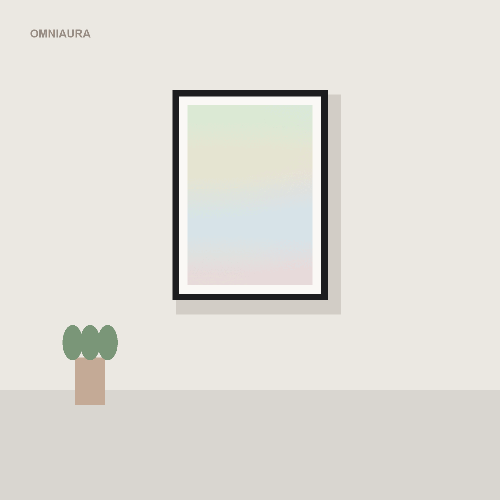 Danish Pastel Aura Gradient Poster — printable preview