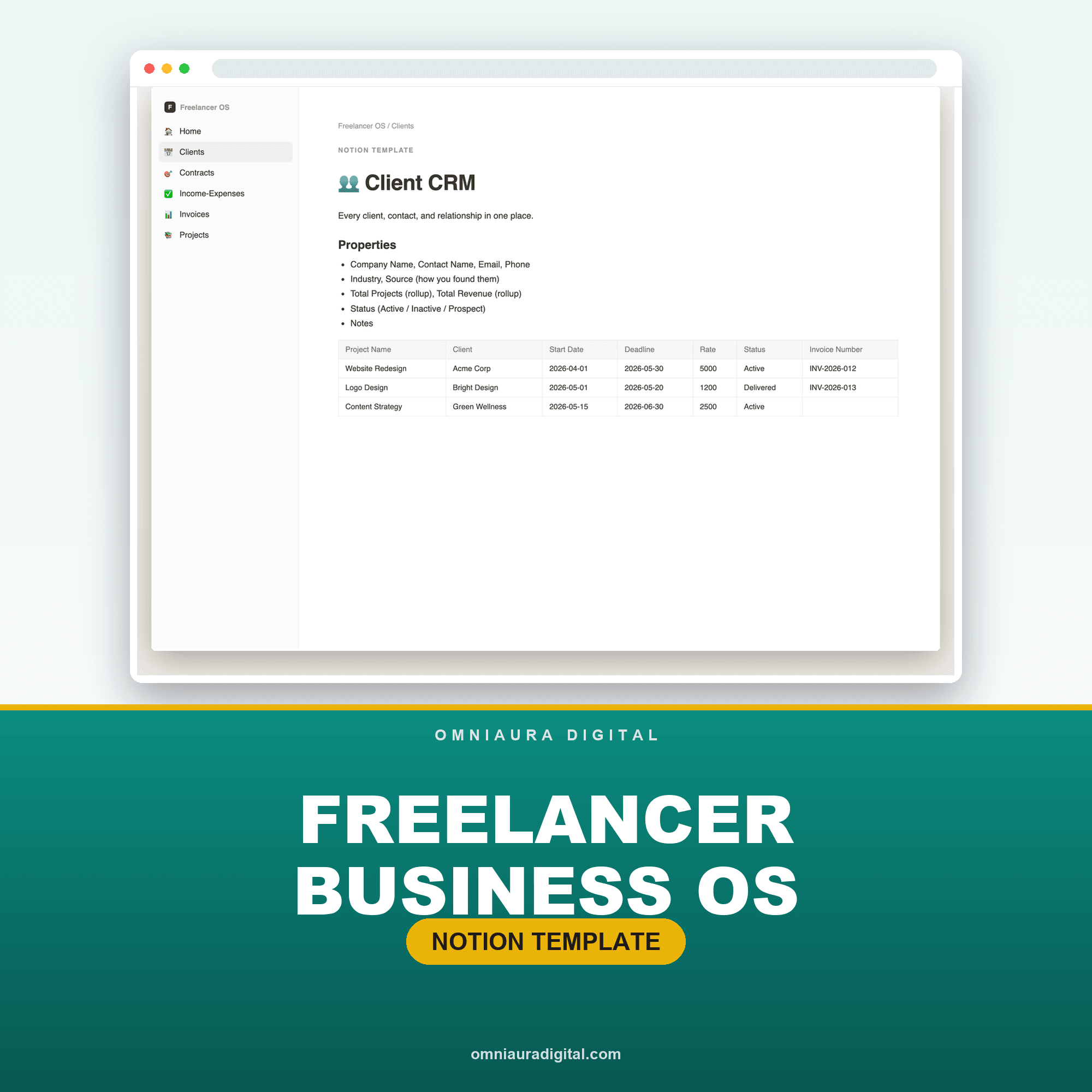 Freelancer Business OS preview