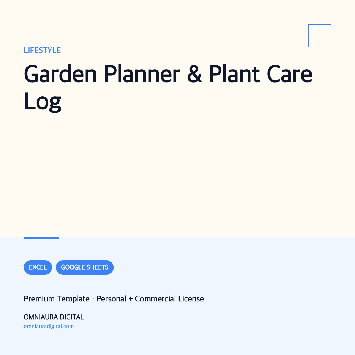 Garden Planner & Plant Care Log — printable preview