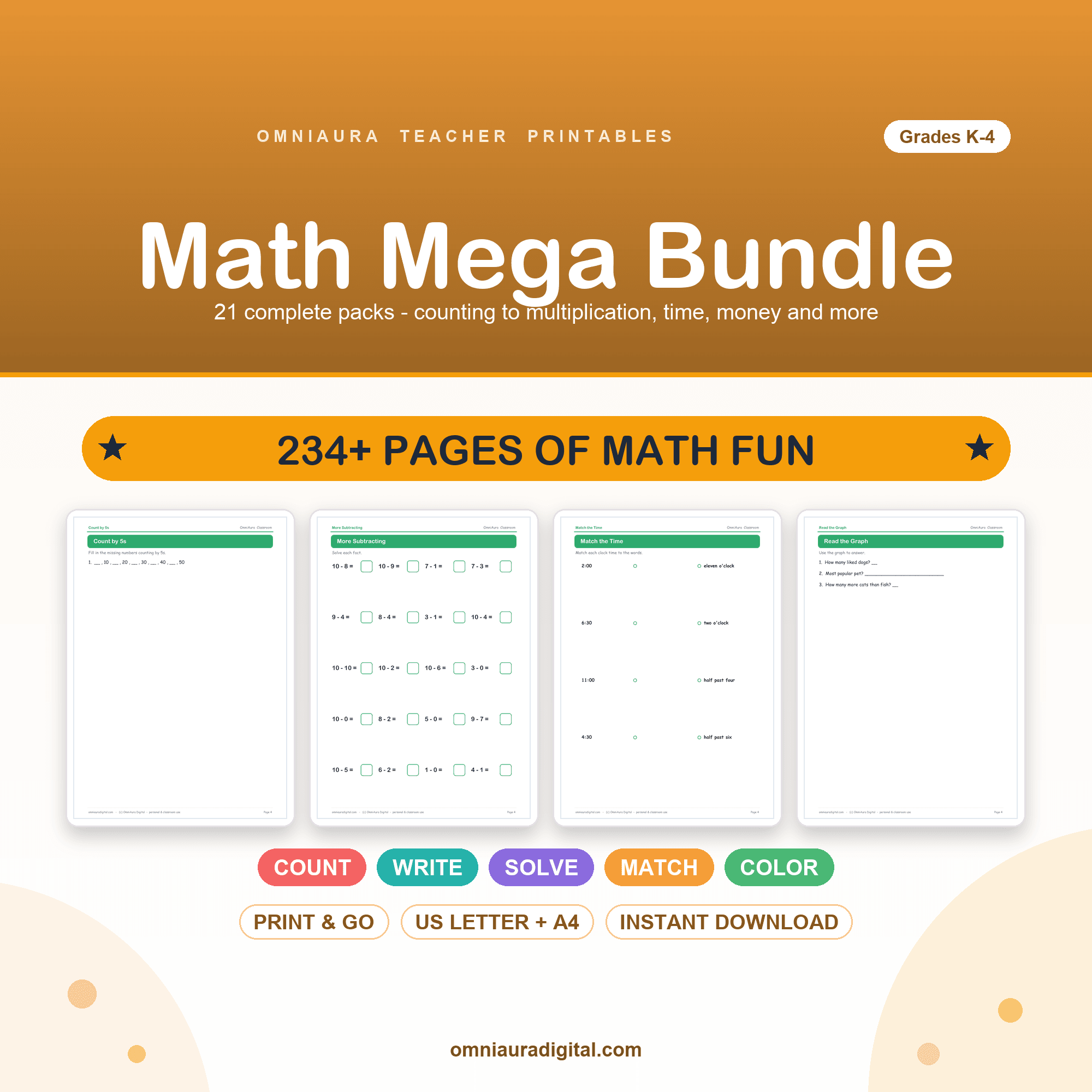 Math Worksheets Mega Bundle preview