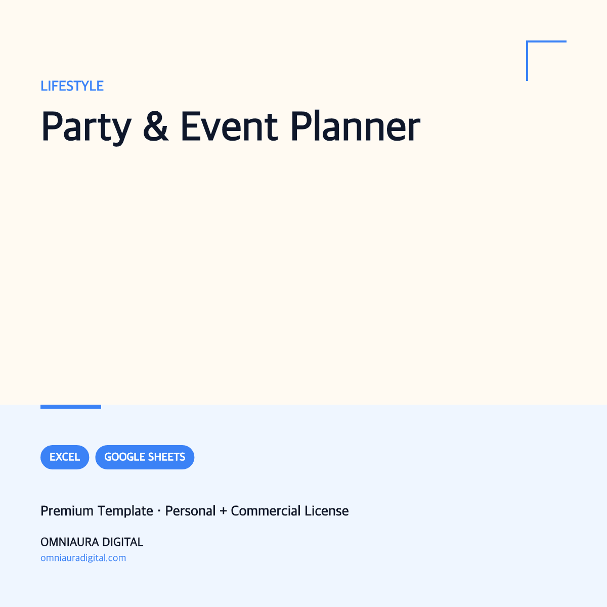 Party & Event Planner — printable preview