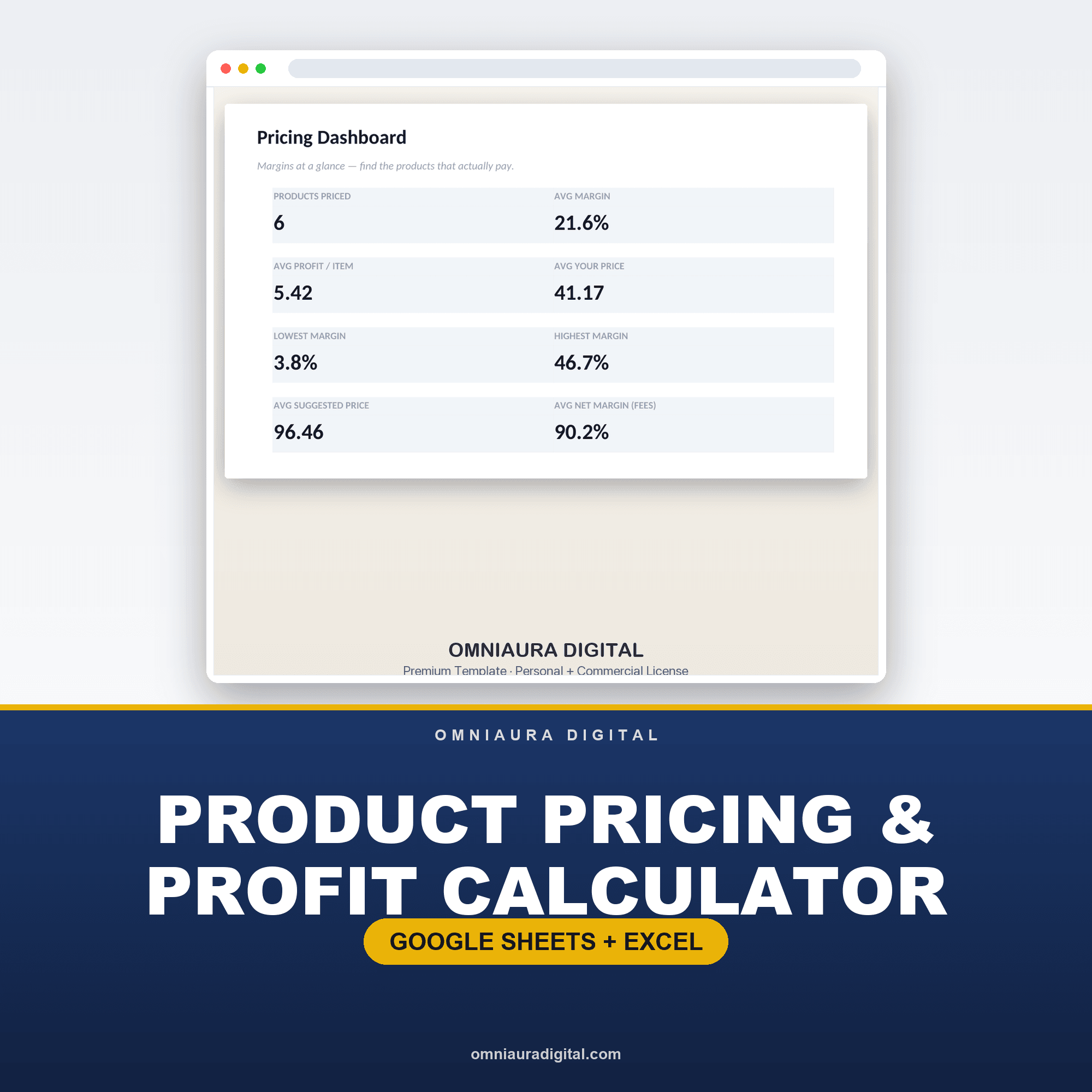 Product Pricing & Profit Calculator — printable preview