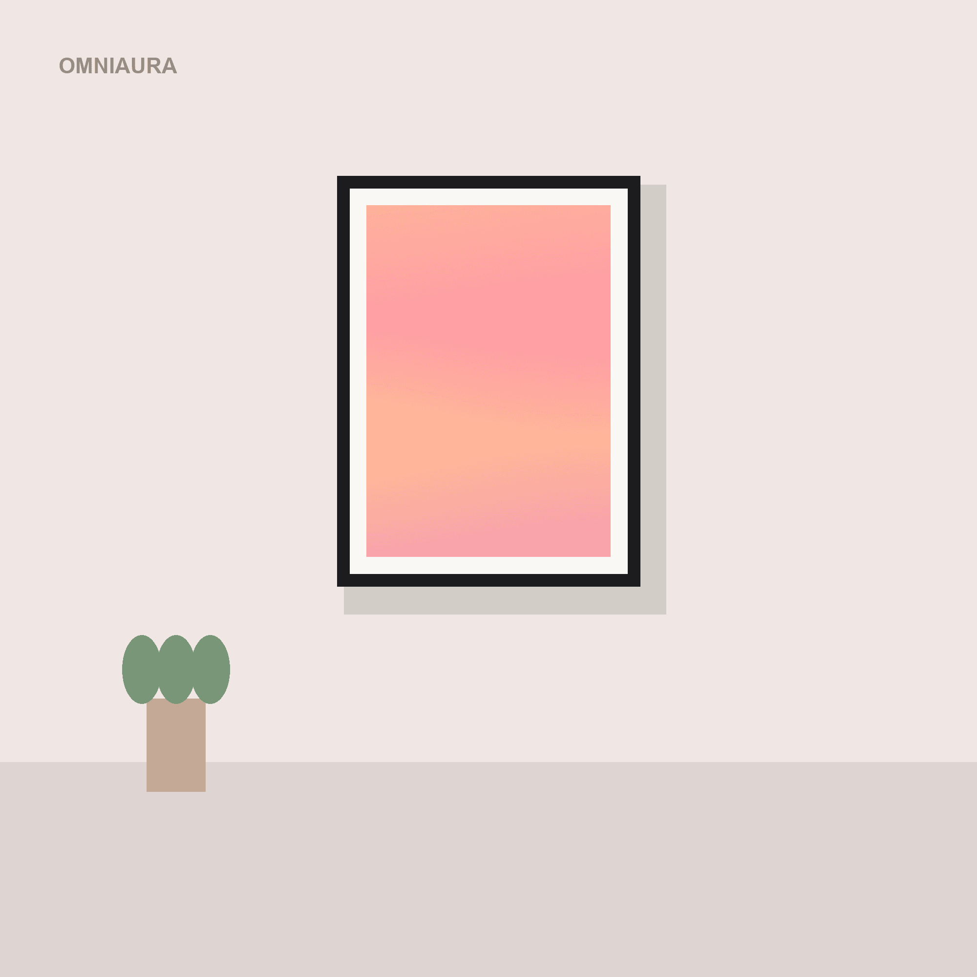 Sunset Aura Gradient Poster — printable preview