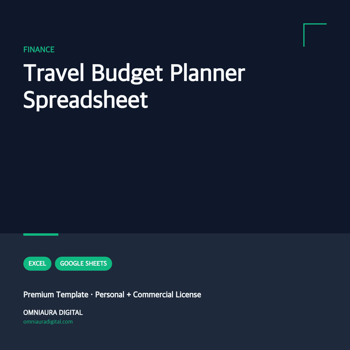 Travel Budget Planner Spreadsheet — printable preview