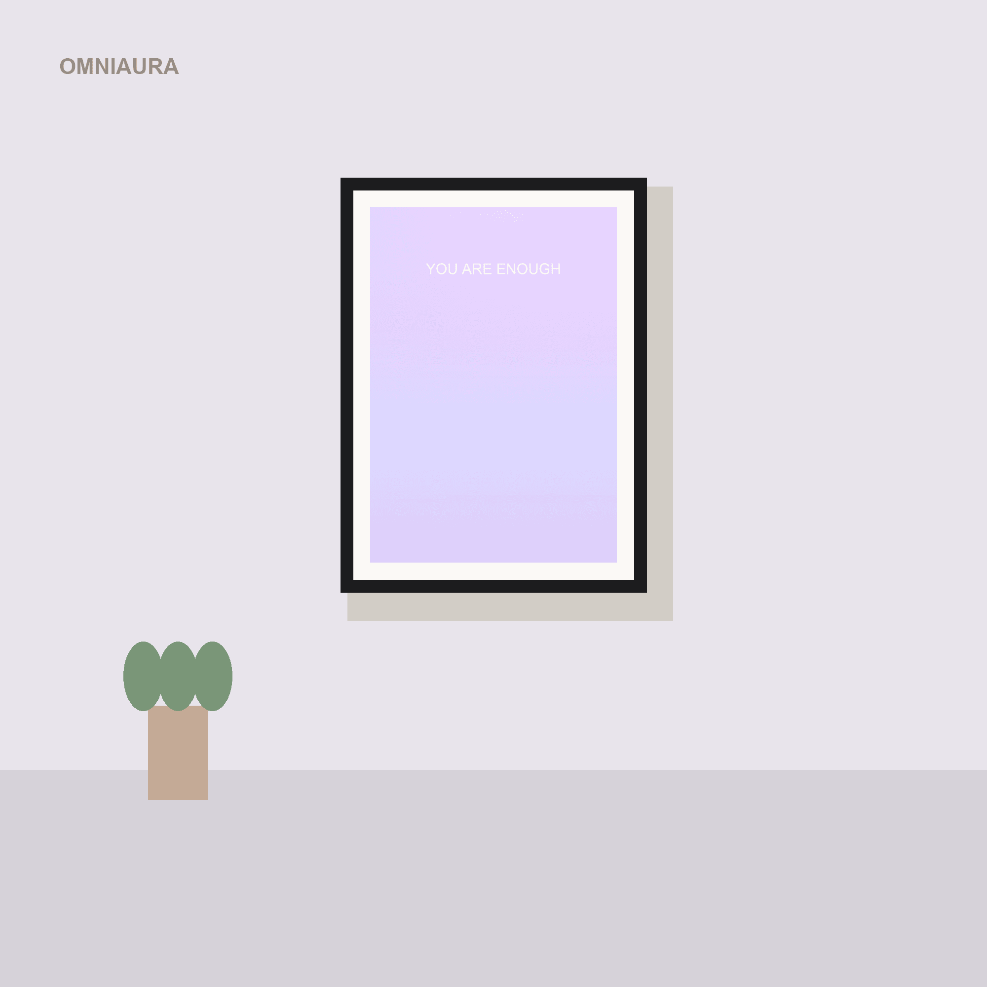 You Are Enough Aura Poster — printable preview